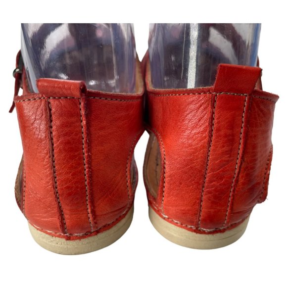 Spring Step Women's Makeda Red Leather Closed Toe Sandals Sz EU 39/US 8-8.5 EUC - Picture 5 of 7